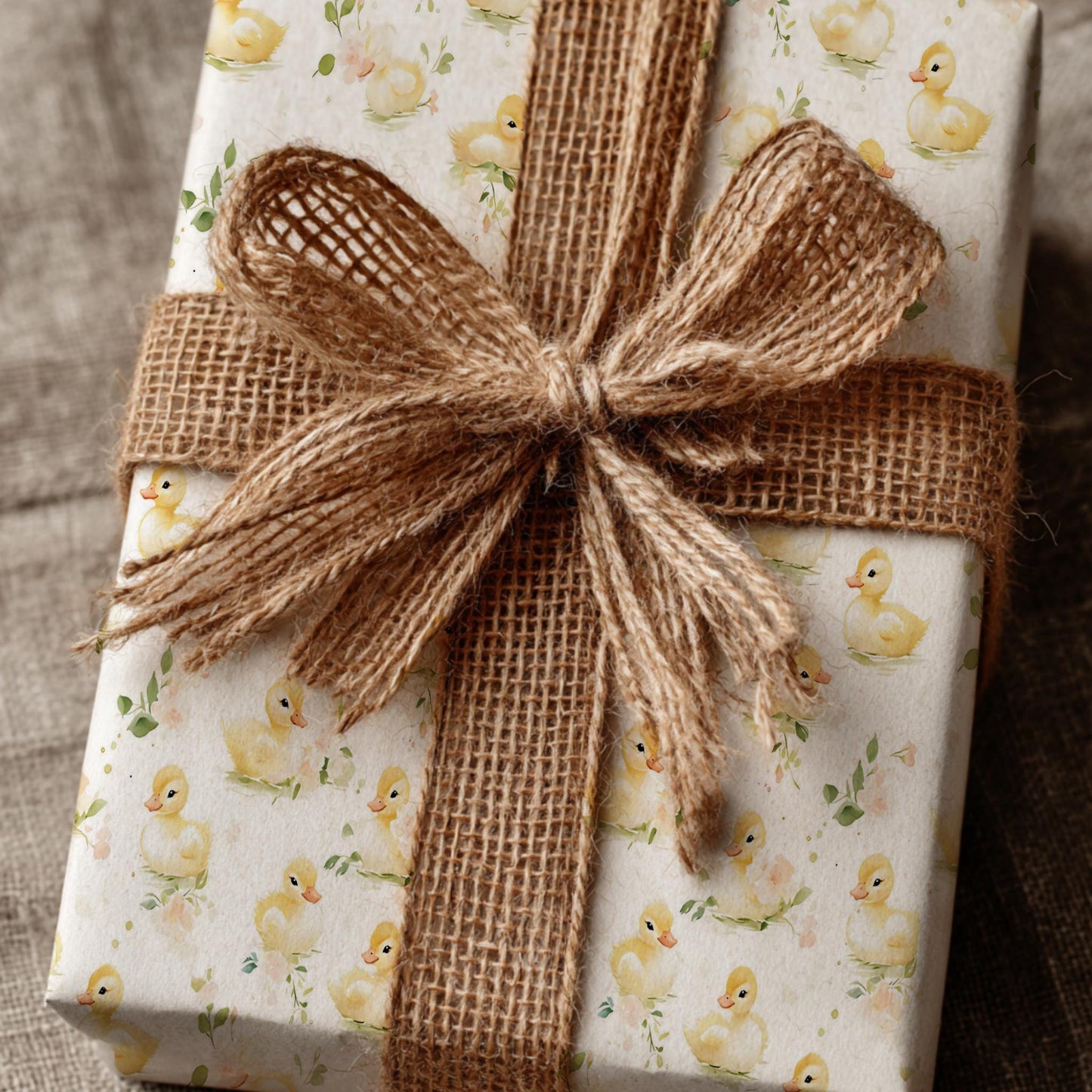 Cute Duckling Wrapping Paper: Glossy and Matte Finish