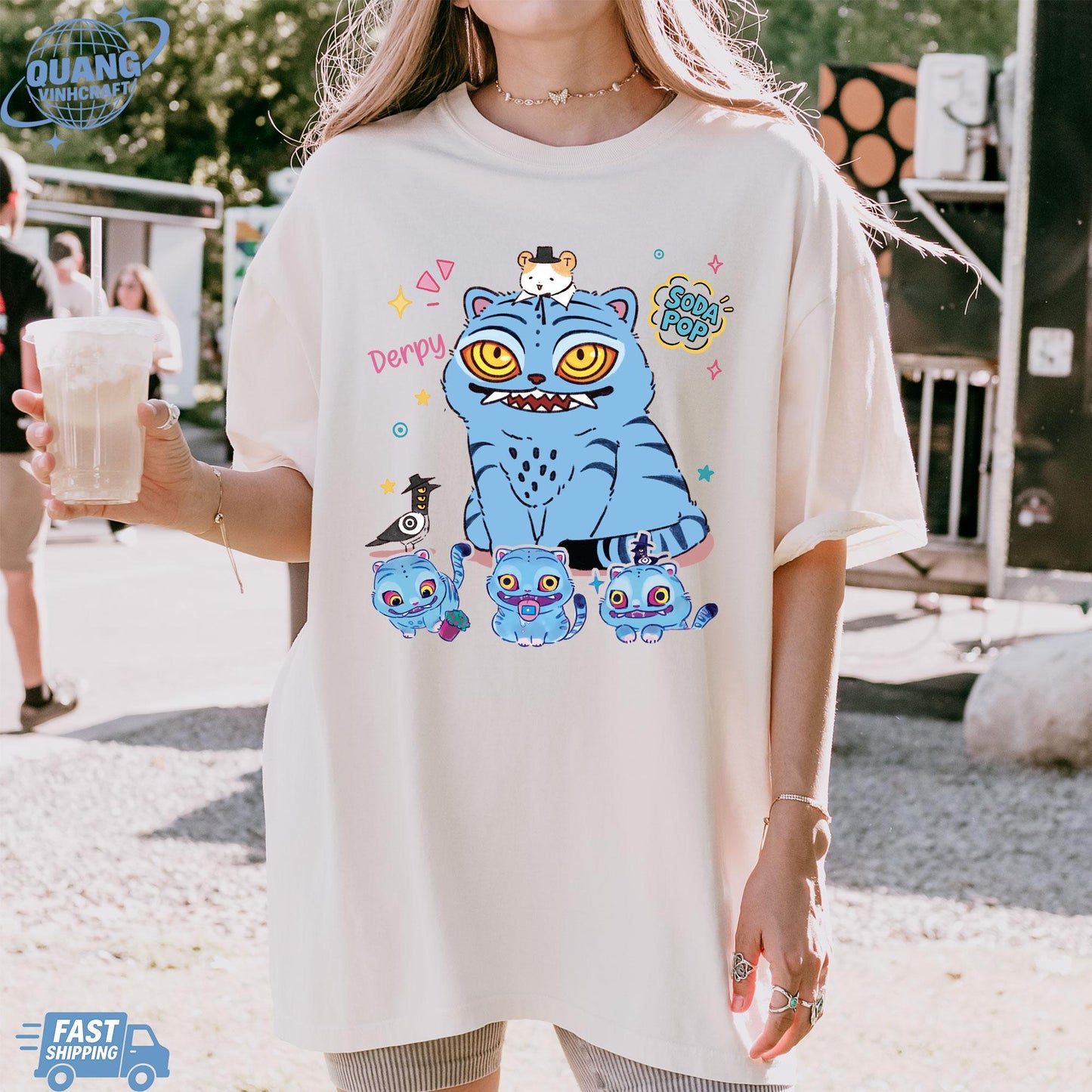 Kpop Demon Hunters Tiger Shirt, Derpy the Tiger And Bird Demon Hunter Tiger Shirt, Hunters Tiger Fan, Animal Shirt, Kpop Movie Fan Gift