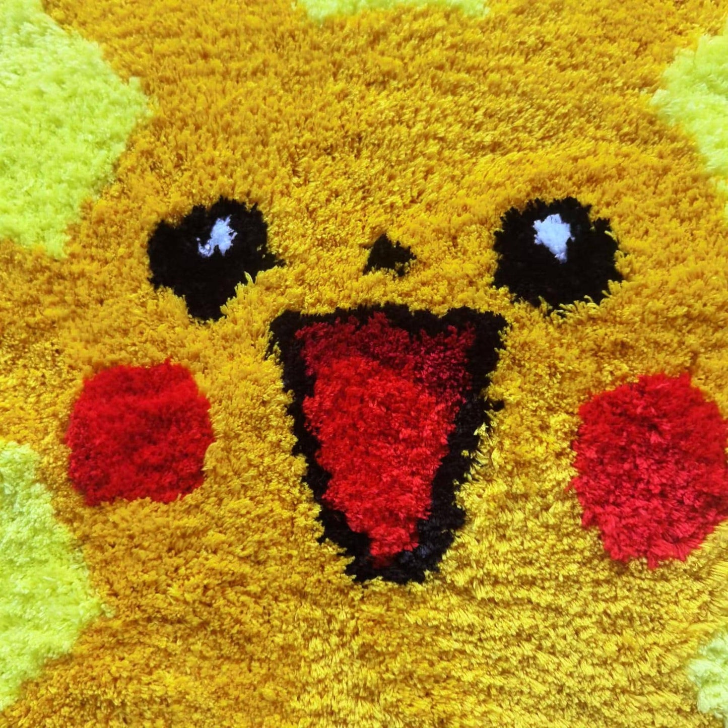 Pikachu Rug Custom Anime Game Design Knitting Handmade Non-slip Area Rugs Home Decor
