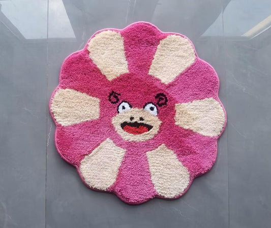 Slowpoke Rug Custom Anime Game Design Knitting Handmade Non-slip Area Rugs Home Decor