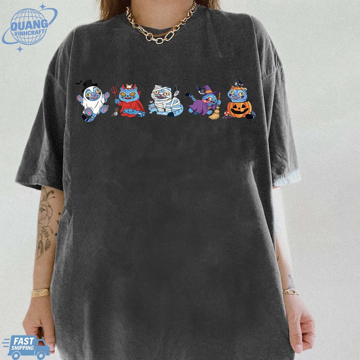 Kpop Demon Hunters Tiger Halloween Shirt, Merch Kpop Shirt, Hunters Tiger fan, Derpy Tiger And Bird Demon Hunter Tiger Tee,Cute Horror Tiger