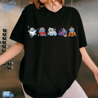 Kpop Demon Hunters Tiger Halloween Shirt, Merch Kpop Shirt, Hunters Tiger fan, Derpy Tiger And Bird Demon Hunter Tiger Tee,Cute Horror Tiger