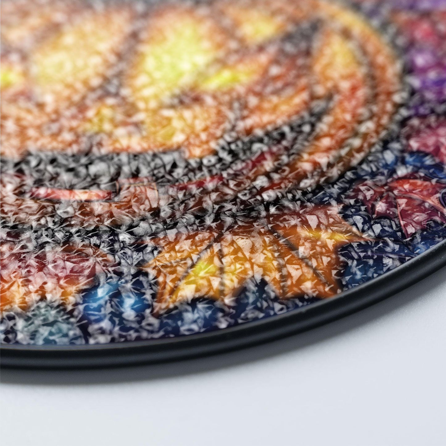 Halloween Pumpkin Stained Glass Suncatcher – Spooky Jack-O’-Lantern Window Hanging Decor or Gift, Glowing Fall Accent for Haunted Home