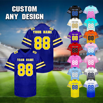 Custom Football Jersey: Personalized Team Name Number Logo Jerseys for Men Youth Women Kids