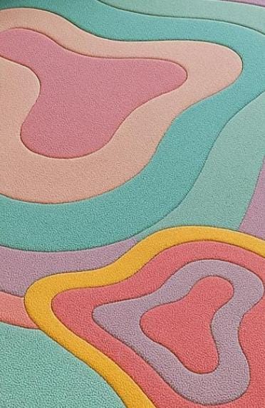 Hand-Tufted New Zealand Wool Rug: Color Pool Design