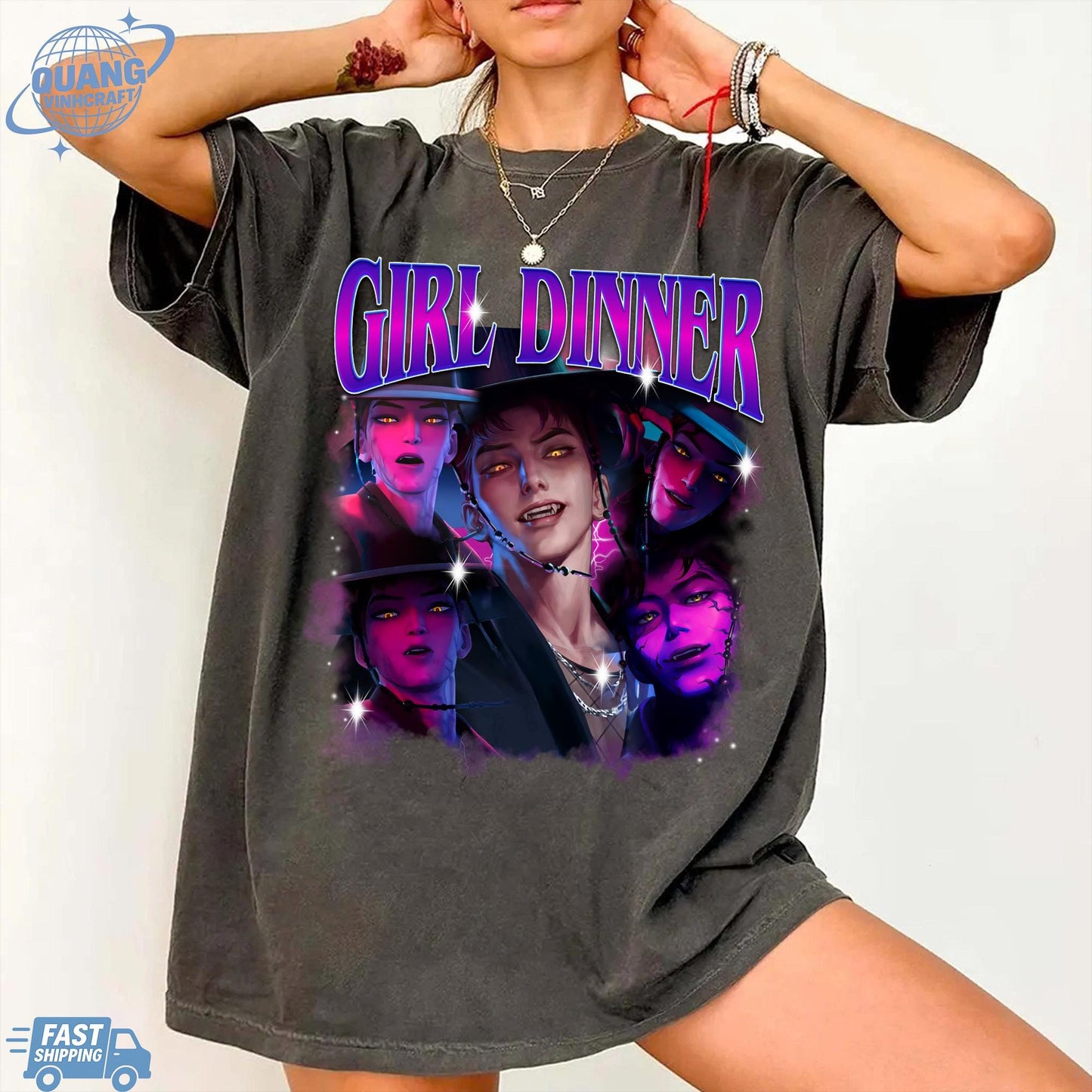 Girl Dinner Sajaboys Kpop Demon Hunters Abby Shirt,Girl Dinner Abby Saja Boys Hunter Bootleg Shirt,Gift For Fan Kpop Lovers