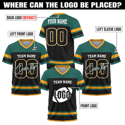 Personalized Name Number Logo Football Jersey Custom Jersey Colors Team Uniform Shirt For Adult Kid, Football Fan Tee Concert outfit