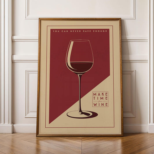 Wine Print, Wine Poster, Bar Wall Art, Bar Cart Art Prints, Retro Cocktail Print, Bar Accessories, Mid Century Modern Wine Wall Art