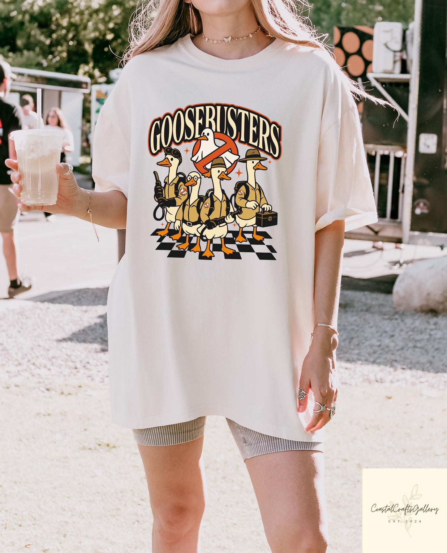 Goosebusters Halloween T-Shirt, Silly Goose Halloween Shirt, Funny Goose Halloween Tee, Halloween Matching Gift, Spooky Crew Shirt