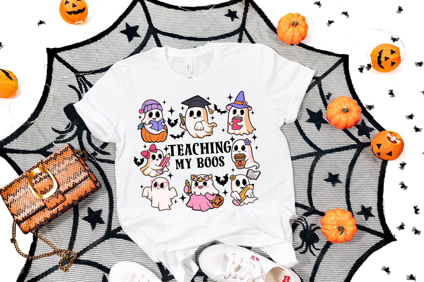 Teaching My Boos Halloween Teacher Shirt ,Cute Ghost Teacher Tee, Fall School Shirt, Spooky Season, Teacher Ghost Tee, Ghost Teacher Tee