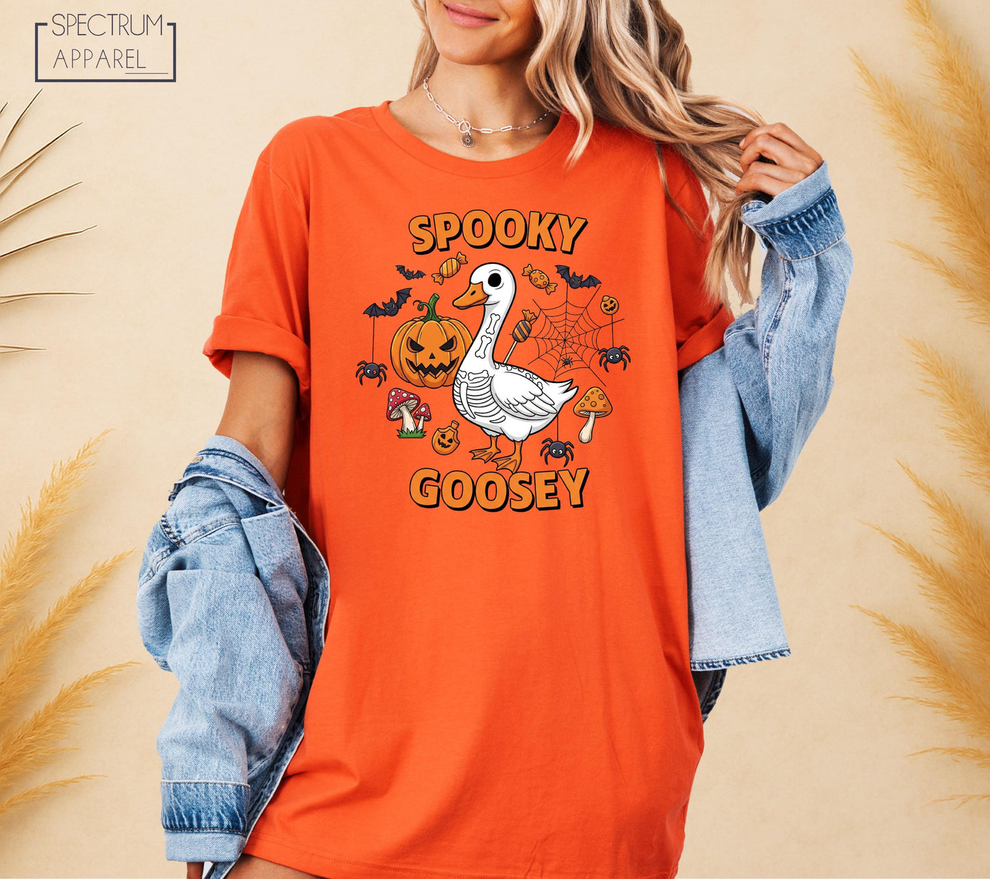Halloween Spooky Goosey Shirt, Cute Spooky Goosey Shirt, Skeleton Goose Tee, Funny Duck Shirt, October Trick or Treat Shirt, Fun Animal Tee