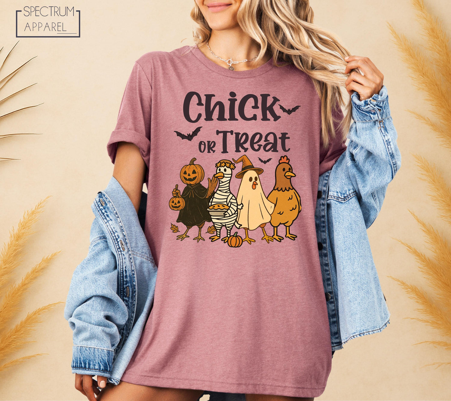 Chick Or Treat T-Shirt, Spooky Chick or Treat Chicken T-Shirt, Cute Chicken Halloween Shirt, Funny Animal Fall Shirt, Trick Or Treat T-Shirt