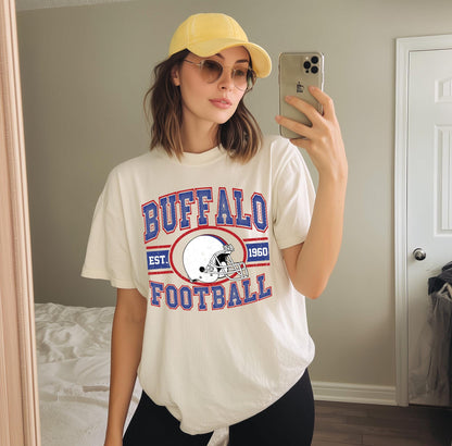 Vintage 90s Style Buffalo Football Shirt, Game Day Sweatshirt, Buffalo Team Football Shirt, Sunday Buffalo, Sport Shirt, Buffalo Football