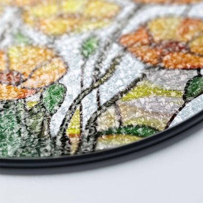 California Poppy Stained Glass SunCatcher California Poppy Window Hanging Home Poppy Flower Decoration Gift Flower Lover Decor