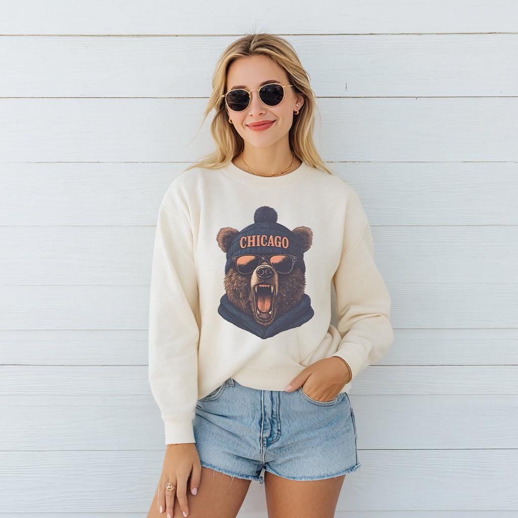 Vintage Chicago Football  Sweatshirt, Trendy Chicago Football Fan Gifts, Chicago Football Game Day, Chicago Shirt