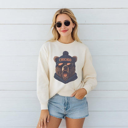 Vintage Chicago Football  Sweatshirt, Trendy Chicago Football Fan Gifts, Chicago Football Game Day, Chicago Shirt