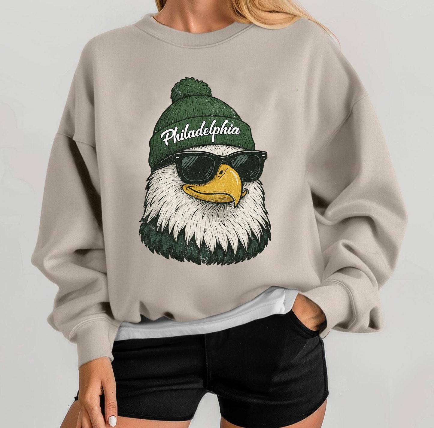 Vintage Philadelphia Football Sweatshirt, Trendy Fan Gifts, Retro Eagle Apparel, Team Wear, Trendy Gift, Football Fan, Game Day Crewneck