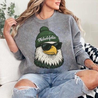 Vintage Philadelphia Football Sweatshirt, Trendy Fan Gifts, Retro Eagle Apparel, Team Wear, Trendy Gift, Football Fan, Game Day Crewneck