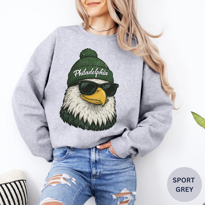Vintage Philadelphia Football Sweatshirt, Trendy Fan Gifts, Retro Eagle Apparel, Team Wear, Trendy Gift, Football Fan, Game Day Crewneck