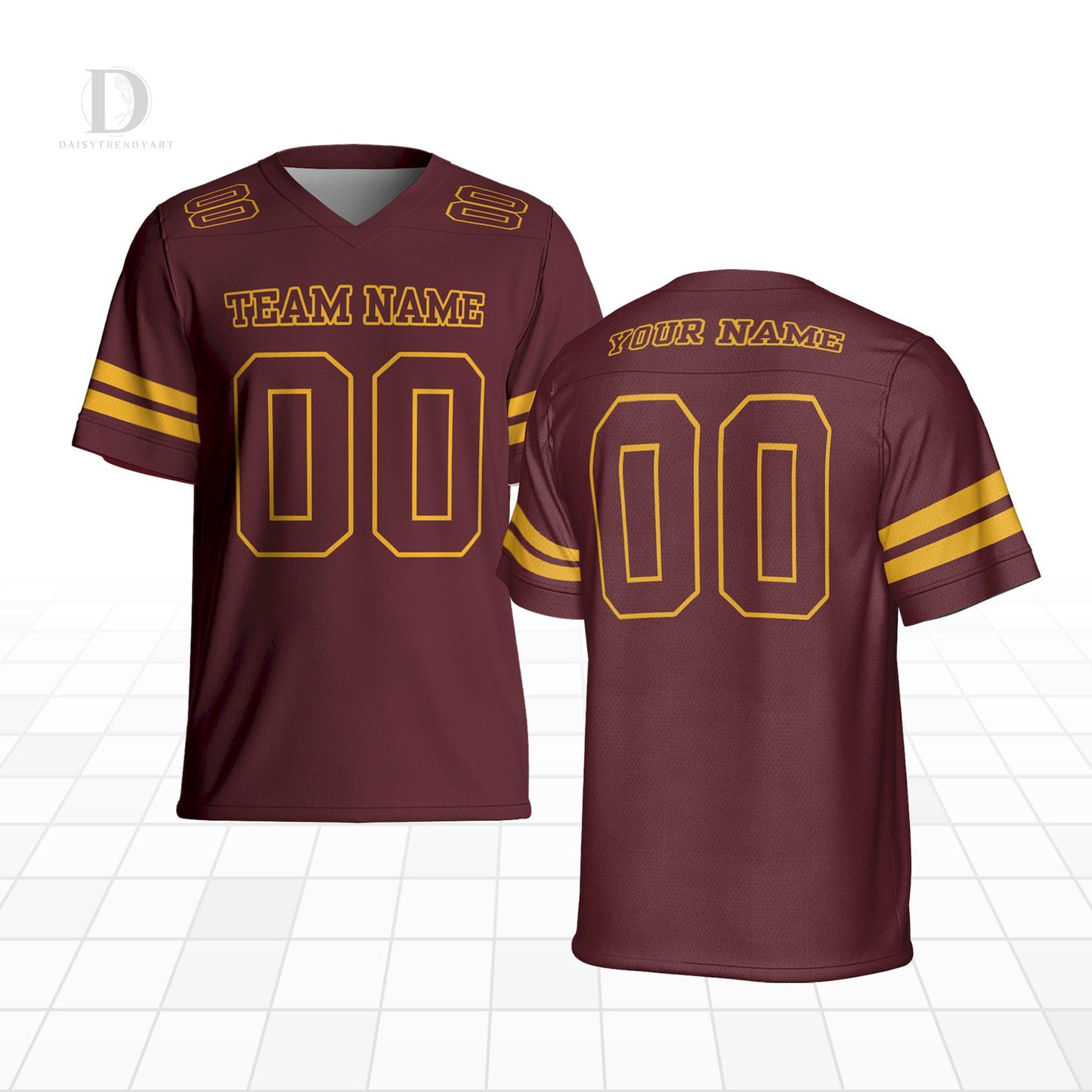 Personalized Football Jersey: Unisex Team Sportswear, Personalized Number & Name