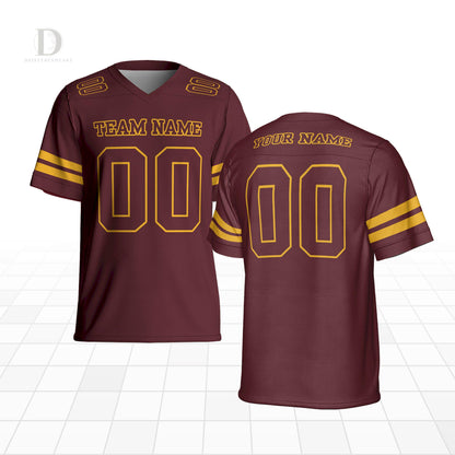 Personalized Football Jersey: Unisex Team Sportswear, Personalized Number & Name