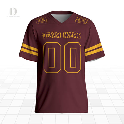 Personalized Football Jersey: Unisex Team Sportswear, Personalized Number & Name