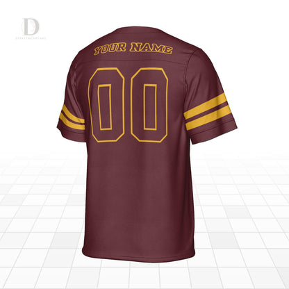 Personalized Football Jersey: Unisex Team Sportswear, Personalized Number & Name