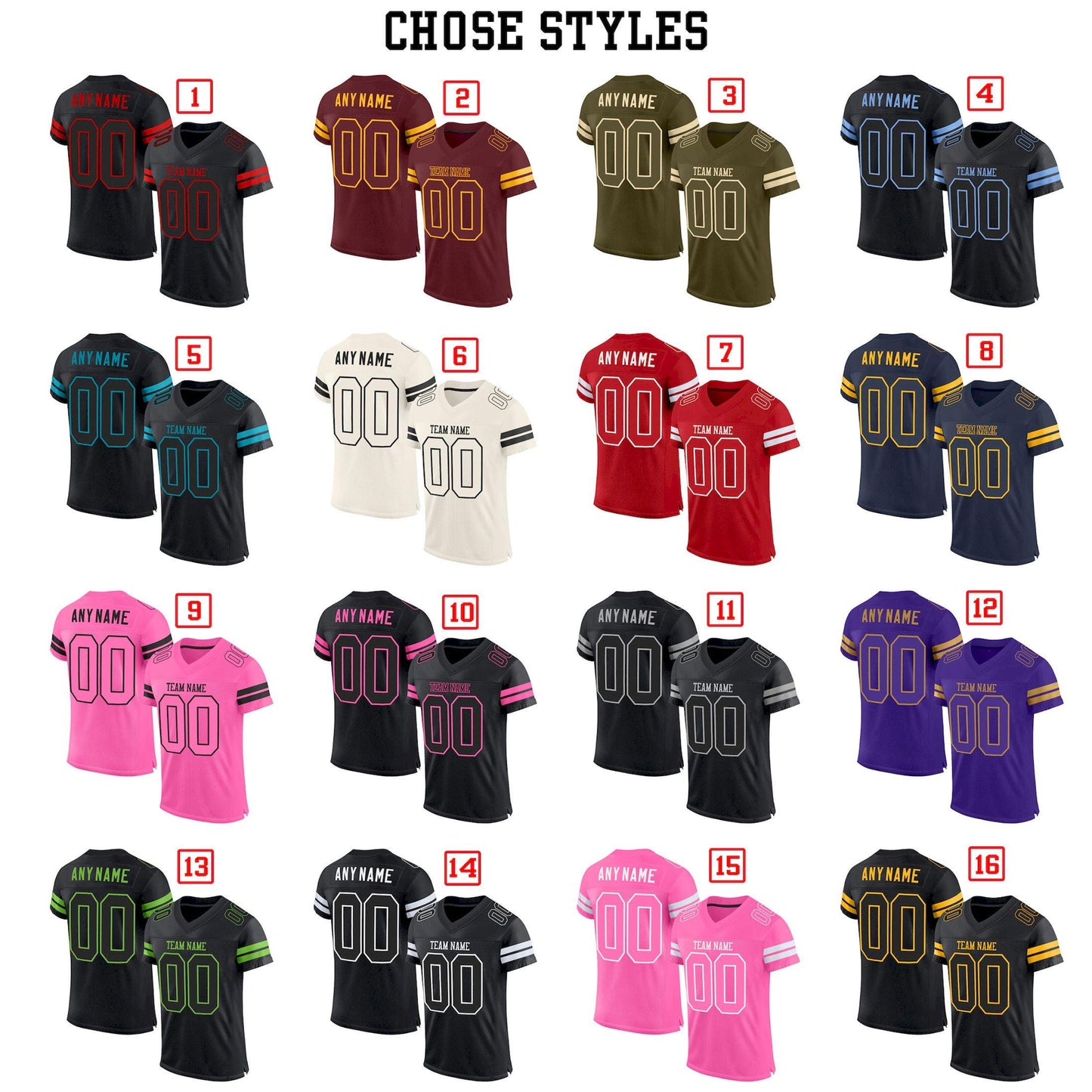 Personalized Football Jersey: Unisex Team Sportswear, Personalized Number & Name