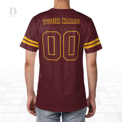 Personalized Football Jersey: Unisex Team Sportswear, Personalized Number & Name