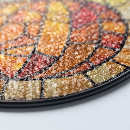 Mosaic Pumpkin Glass Sun Catcher, Halloween Jack-O’-Lantern Window Decor, Spooky Fall Hanging Ornament, Cute Pumpkin Gift, Thanksgiving Gift