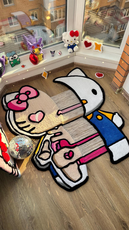 Skeleton handmade custom 3D tufting rug