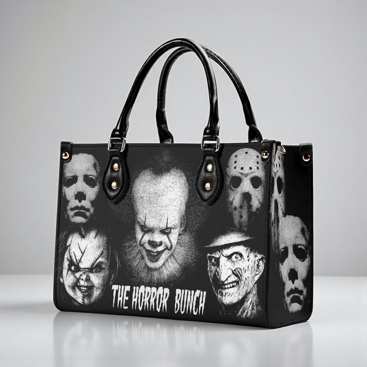 The Horror Bunch Handbag| Horror Handbag | Top-Grain Leather| Vegan Leather | Scary Movie Lovers Bag | Custom Tote Bag | Scary Movie Lovers
