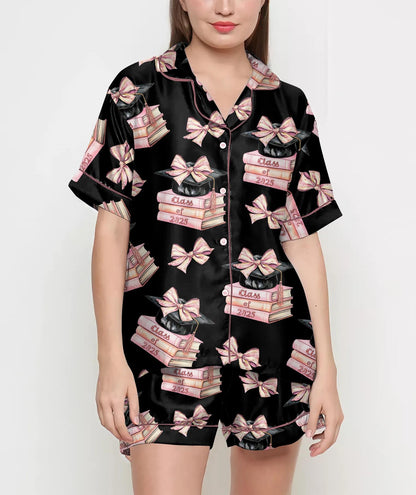 Class Of 2025, Graduation Gifts Coquette Pajamas Satin Set, Daughter Day Gift, Gift For Her, Birthday Gift, Graduation Gift, Senior Gift