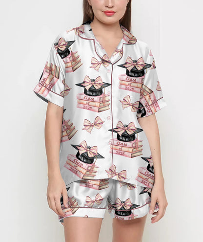 Class Of 2025, Graduation Gifts Coquette Pajamas Satin Set, Daughter Day Gift, Gift For Her, Birthday Gift, Graduation Gift, Senior Gift