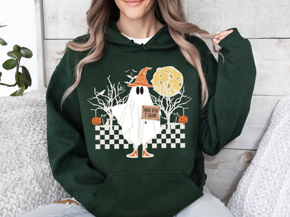 Halloween Ghost Sweatshirt, Spooky Season Sweatshirt, Halloween Party Shirt, Pumpkin Sweatshirt, Halloween Women's Fall Sweater