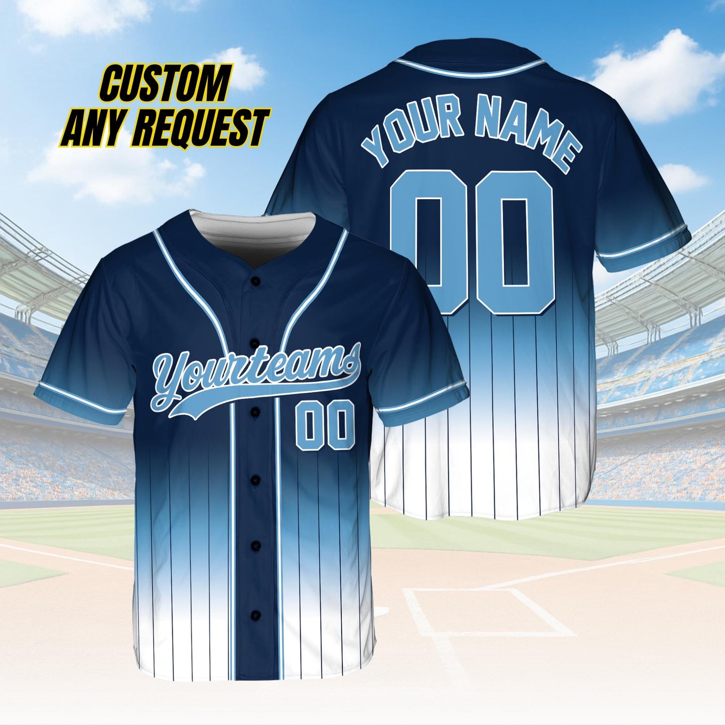 Personalized Name Team,Custom Stripe Line Color Baseball Jersey For Baseball Fans,Custom Number Baseball Team Couple Jersey B14