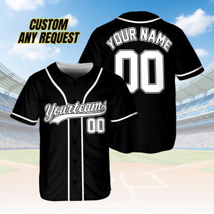 Personalized Name Team,Custom Stripe Line Color Baseball Jersey For Baseball Fans,Custom Number Baseball Team Couple Jersey B15