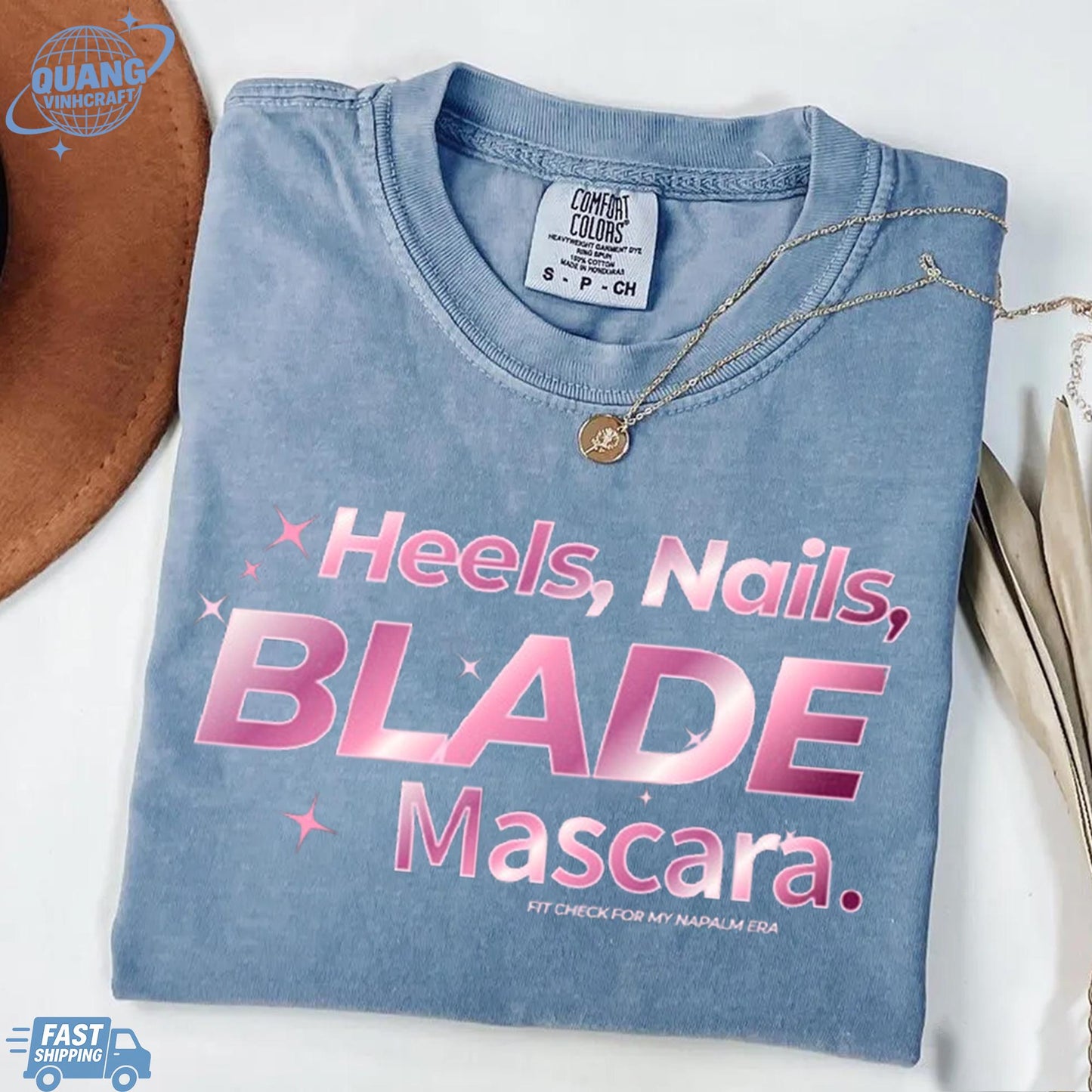 Fit Check For My Napalm Era Shirt, Heels Nails Blade Mascara Sweatshirt, Kawaii Korean Pop Merch Gift