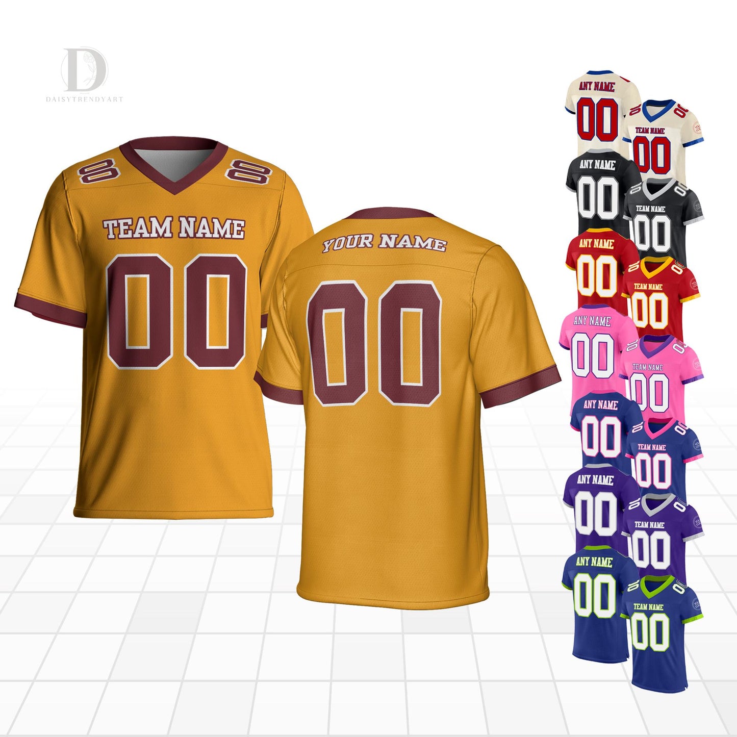 Personalized Football Jersey: Personalized Team Uniform, All-Over Print