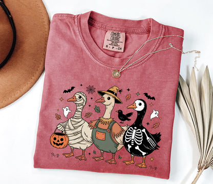 Comfort Colors® Spooky Goose Shirt, Funny Halloween Goose Shirt, Goose in Halloween Costumes Shirt, Cute Horror Shirt, Just a Spooky Goose