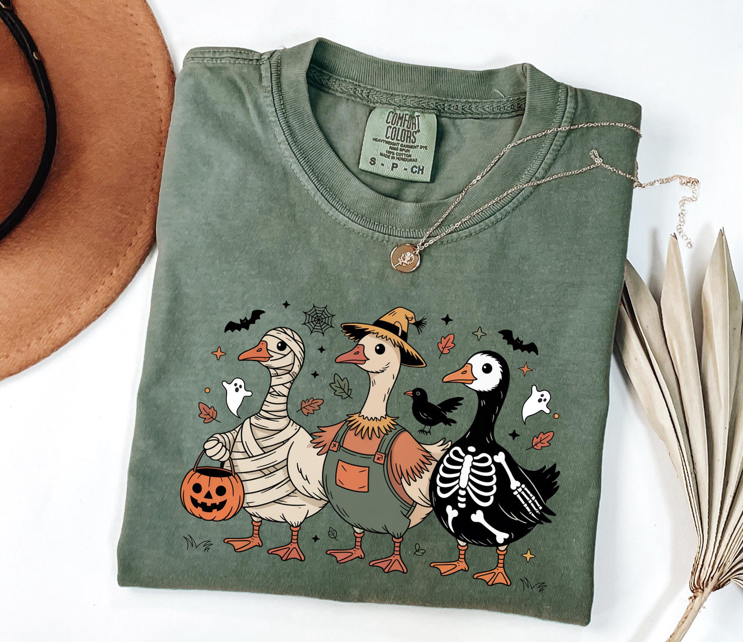 Comfort Colors® Spooky Goose Shirt, Funny Halloween Goose Shirt, Goose in Halloween Costumes Shirt, Cute Horror Shirt, Just a Spooky Goose