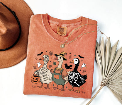 Comfort Colors® Spooky Goose Shirt, Funny Halloween Goose Shirt, Goose in Halloween Costumes Shirt, Cute Horror Shirt, Just a Spooky Goose