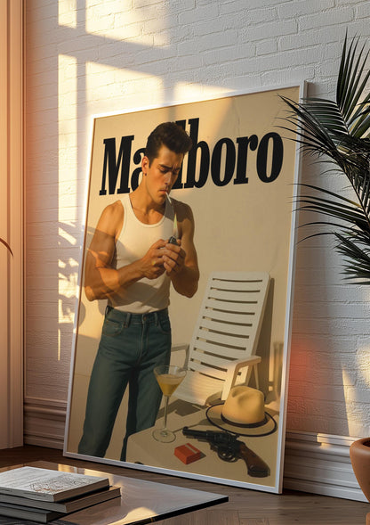 Vintage Cigarette Western Poster Print, Retro Marlboro Print, Tobacco Poster, vintage advertisment, cigarette poster marlboro, cigarette art