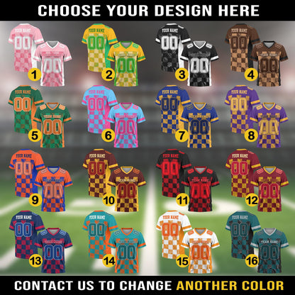 Custom Name Number Logo Football Jersey for Men Women Youth Kids, Personalized Football Jersey Uniform  American Football Fans Lovers Gifts