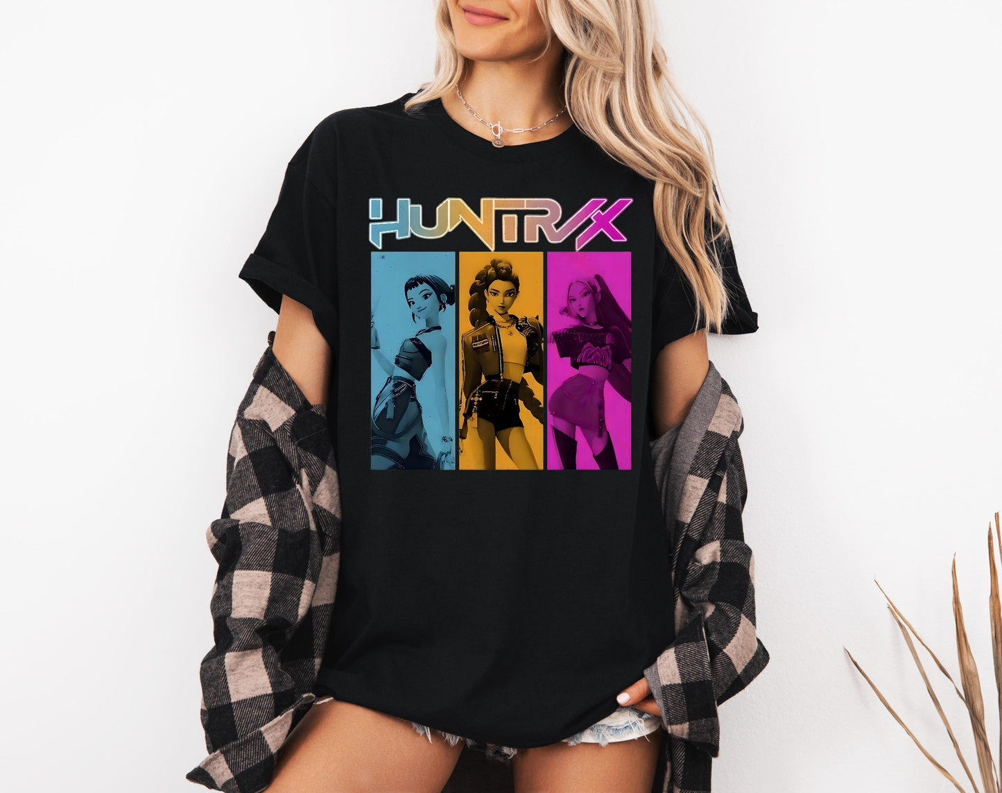 Kpop Demon Hunters Shirt, Huntrix Girl TShirt, Kpop idol group Shirt, Mira, Rumi, Joey Shirt, Demon Hunter Merch, Gift for Huntrix fan