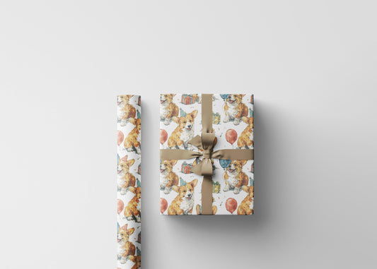 Corgi Gift Wrapping Paper for Dog Lovers | Cute Dog Mom Present Wrap for Corgi Owners, Pet Parent Birthday Gift Wrap #2