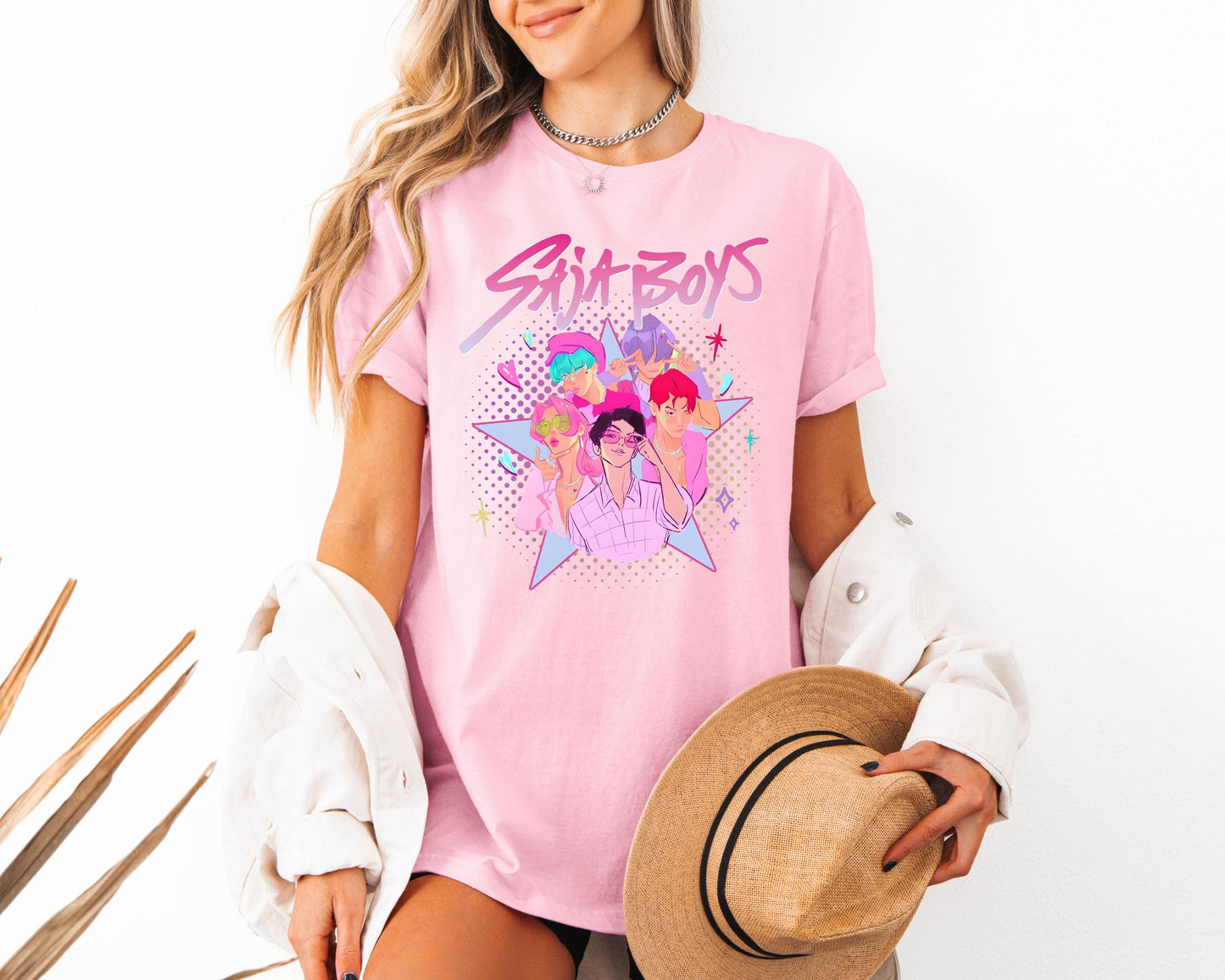 Saja Boys Boy Band Shirt, Kpop Demon Hunters Movie Shirt, Bootleg Retro Movie Shirt, Demon Hunters Merch Shirt, Kpop Saja Boys Shirt