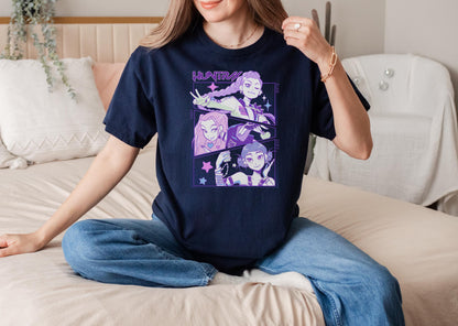 Huntrix Girls Shirt,Kpop Demon Hunters T-shirt,Vintage Huntrix Shirt,Huntrix Fan Shirt Gift,Rumi Zoey Mira Graphic Shirt,Kpop Huntrix