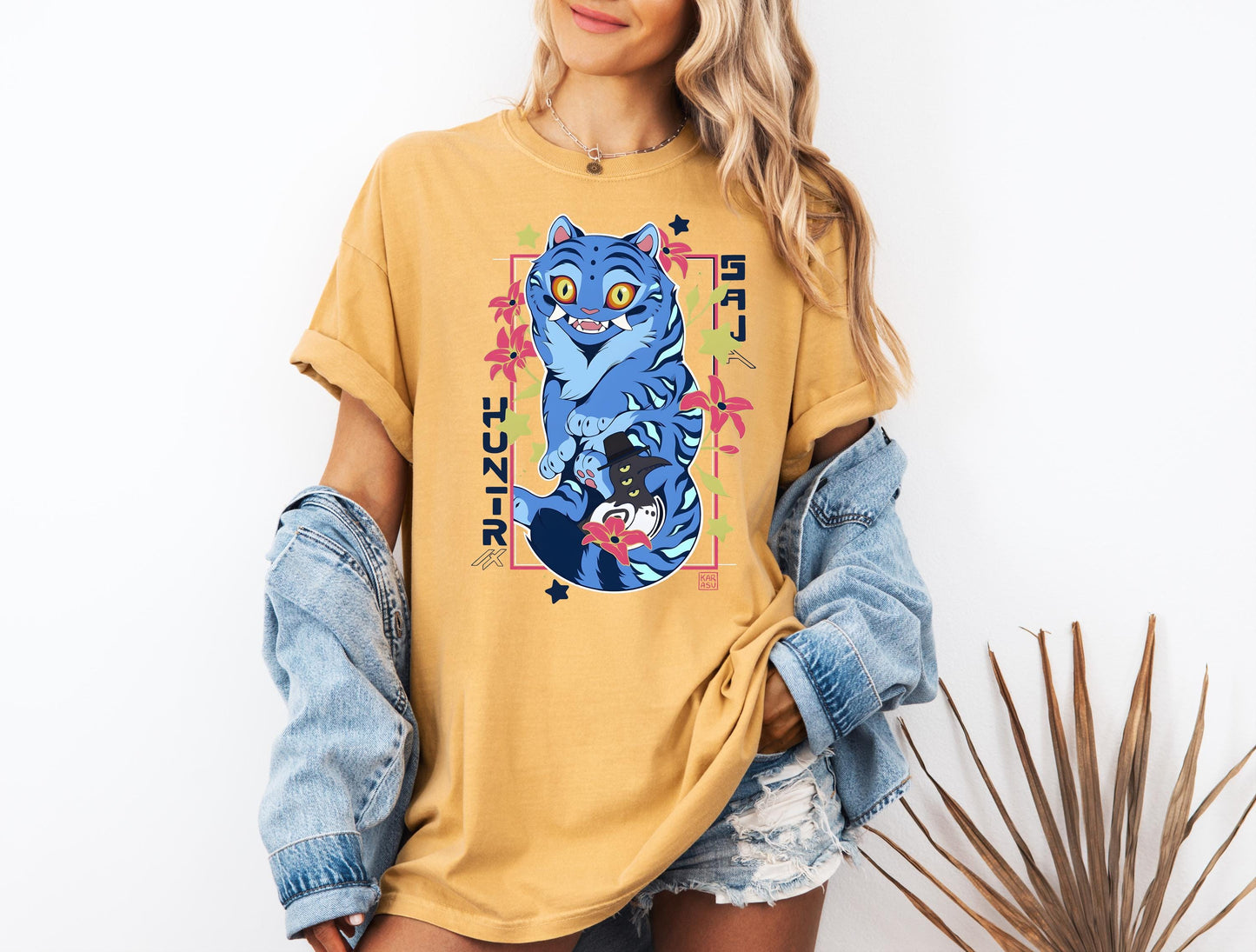 Kpop Demon Hunters Tiger Shirt, Derpy the Tiger And Bird Demon Hunter Tiger Shirt, Hunters Tiger Fan, Animal Shirt, Kpop Movie Fan Gift