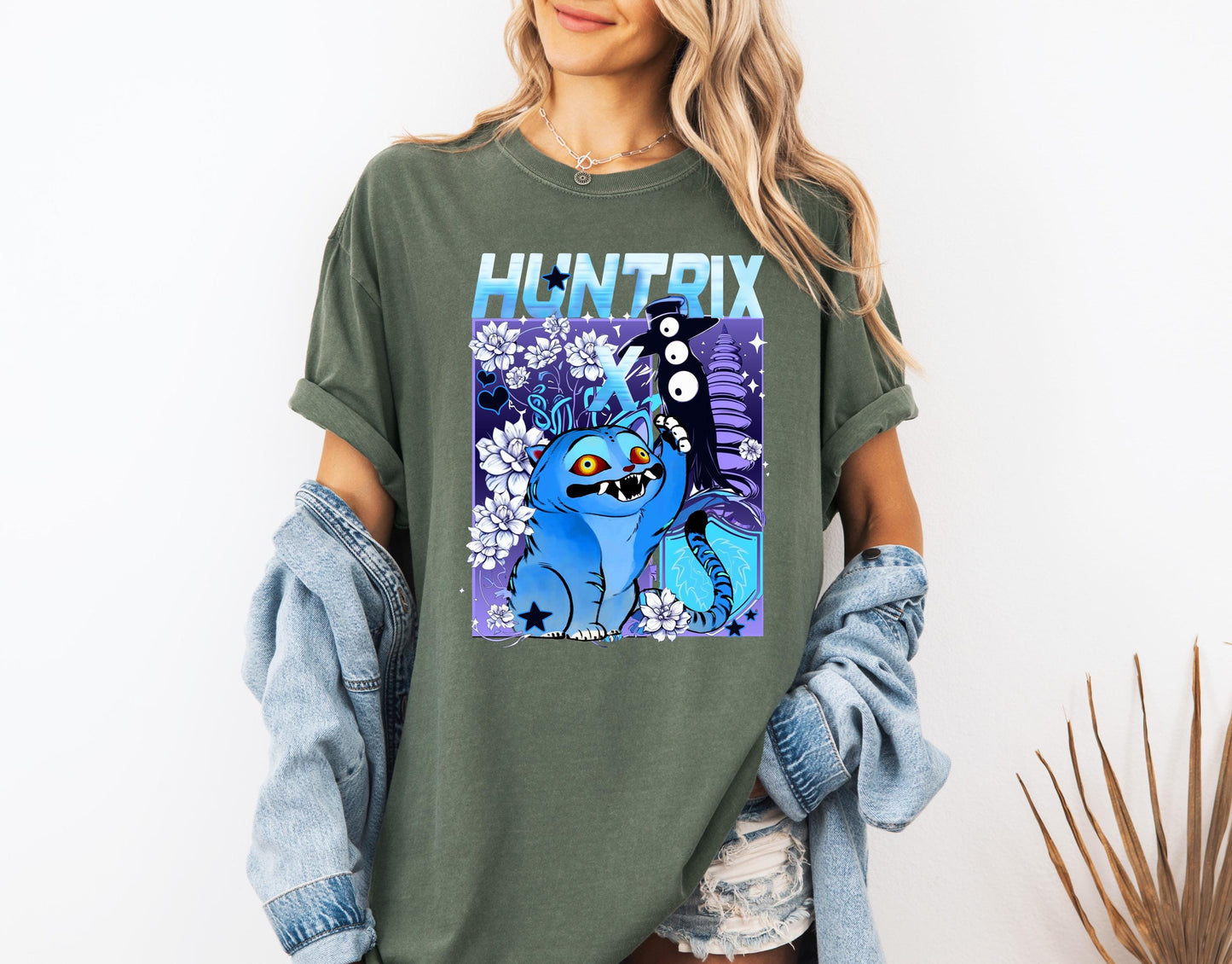 Kpop Demon Hunters Tiger Comfort Colors Shirt, Demon Hunter Tiger Tee, Kpop Huntrix Pin Shirt, Jinu Manga Shirt, Saja Girls Fan, Anime Shirt